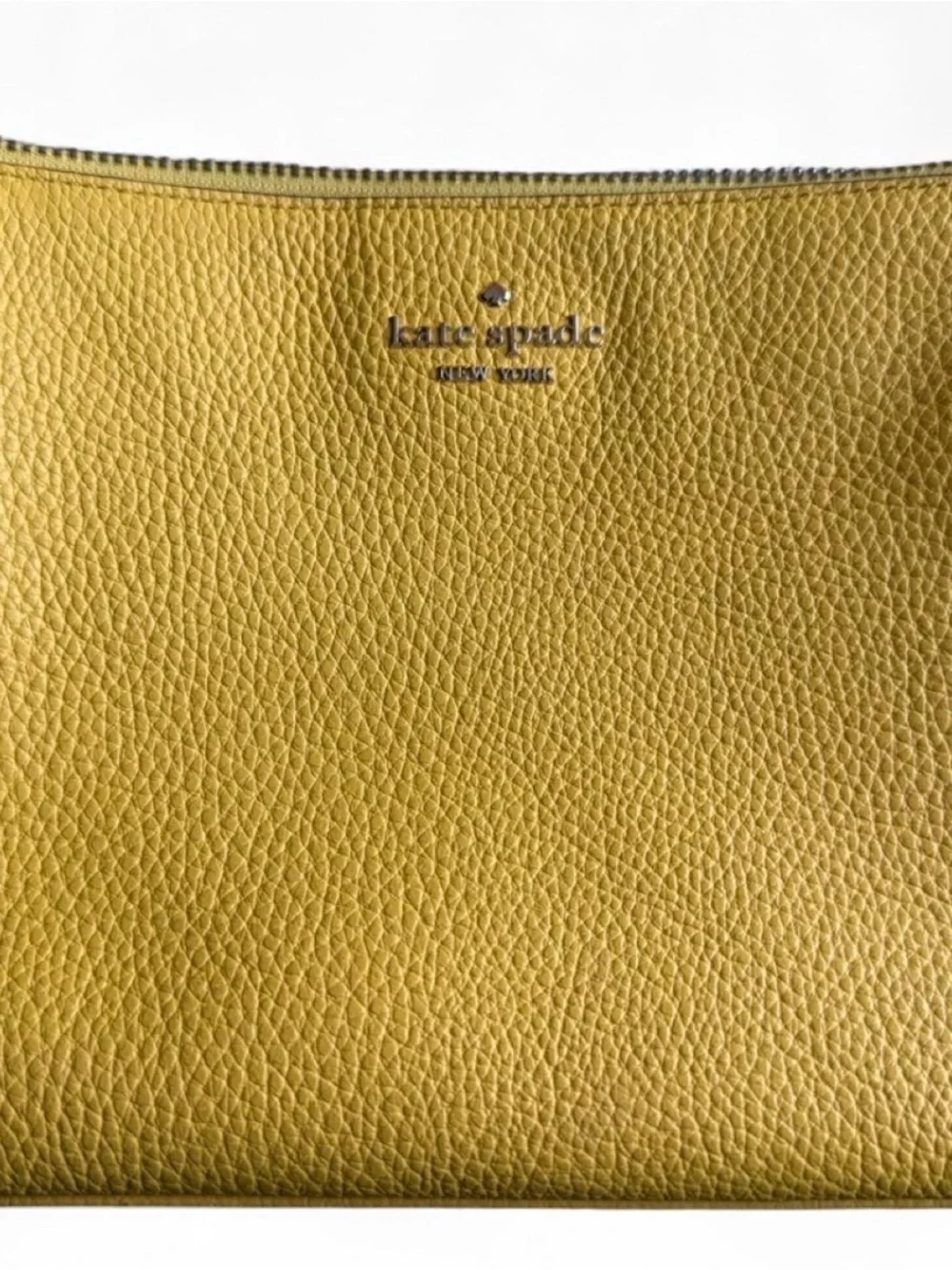 kate spade Yellow Pebbled Leather Adjustable Crossbody